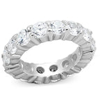 Stylish silver eternity band for women featuring round-cut crystals for a timeless look