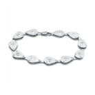 Elegant silver fashion bracelet for travel outfits with sparkling crystals for a chic look