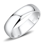 Elegant simple silver ring for ladies crafted from 925 sterling silver with a smooth, polished finish