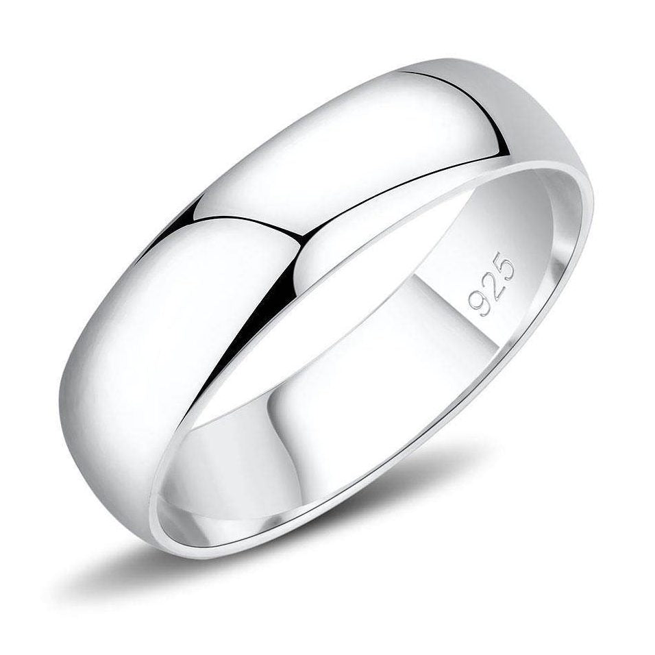 Elegant simple silver ring for ladies crafted from 925 sterling silver with a smooth, polished finish