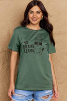 Women's Shirts Simply Love Full Size No Drama Llama Graphic Cotton Tee