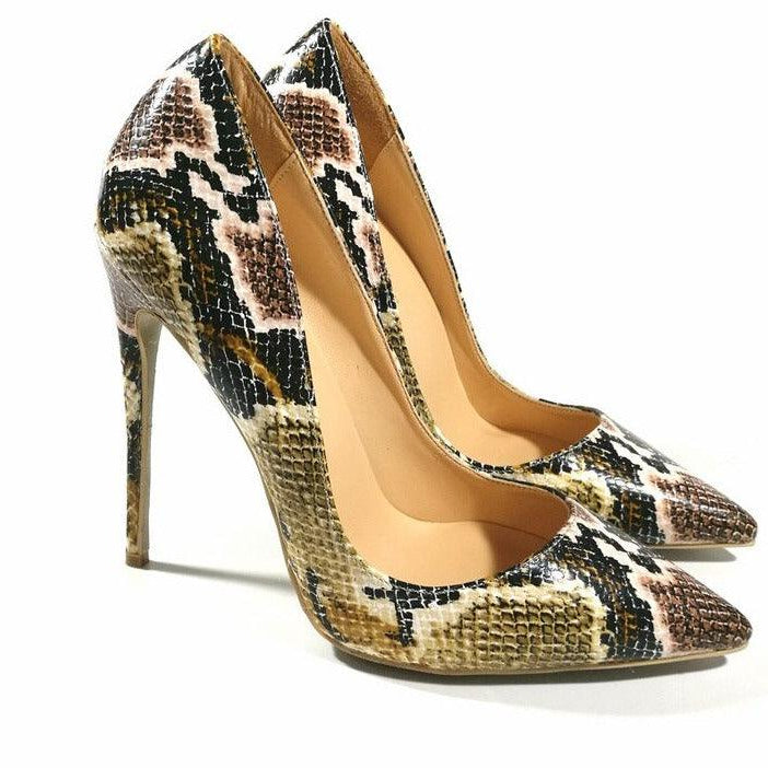 Women's Shoes - Heels Snake Designer Print Womens High Heel Pumps Sexy Stiletto Shoes