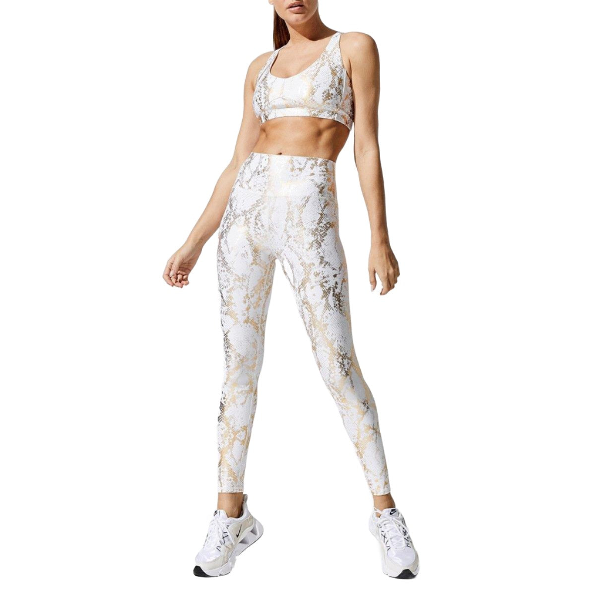 Nike White Snake Print High Waist leggings