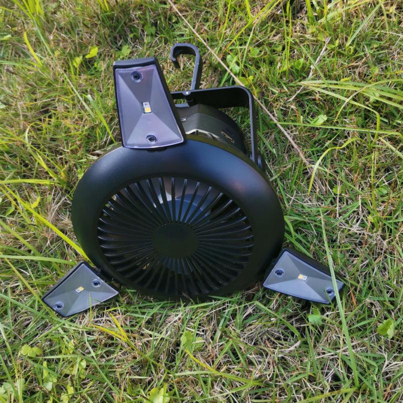 Outdoor Grabs Solar Camping Light Foldable Fan Hanging Hook Rechargeable