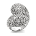Stunning sparkling cocktail ring for women featuring a unique design adorned with shimmering crystals