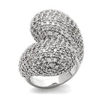 Stunning sparkling cocktail ring for women featuring a unique design adorned with shimmering crystals