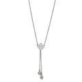 Sparkly drop necklace rhodium plated with elegant pendant and sparkling details for special occasions
