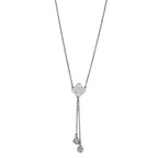 Sparkly drop necklace rhodium plated with elegant pendant and sparkling details for special occasions