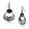 Stylish special color iron earrings for women with unique circular design and hanging hooks