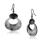 Stylish special color iron earrings for women with unique circular design and hanging hooks