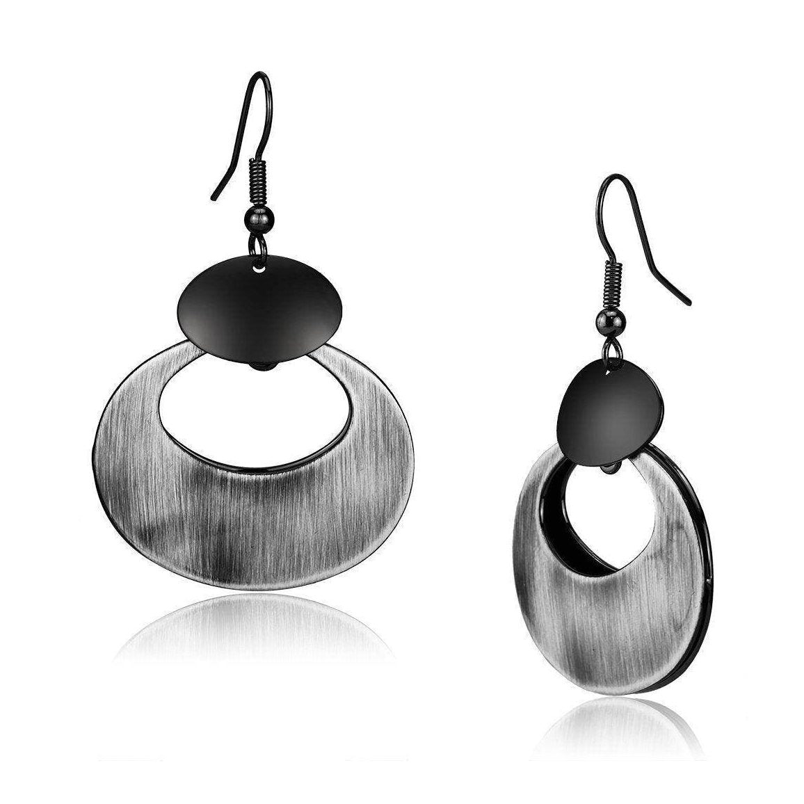Stylish special color iron earrings for women with unique circular design and hanging hooks