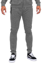 Gray speckled jogger pants for men with a slim fit and comfortable design by VacationGrabs