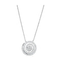 Elegant spiral pendant jewelry for women with sparkling rhinestones on a delicate chain