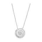 Elegant spiral pendant jewelry for women with sparkling rhinestones on a delicate chain