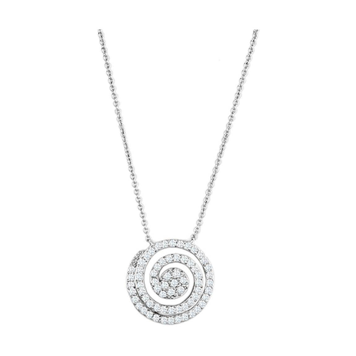Elegant spiral pendant jewelry for women with sparkling rhinestones on a delicate chain