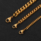 Men's Jewelry - Necklaces Stainless Steel Black Silver Gold Cuban Chain Mens Jewelry