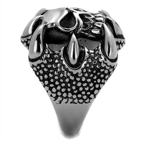 VacationGrabs stainless steel claw ring with intricate detailing for a bold men's jewelry accessory
