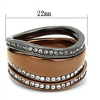 VacationGrabs stainless steel crystal rings featuring a stylish layered design with sparkling crystals