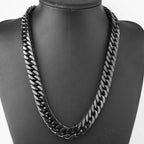 Stainless Steel Cuban Link Necklace featuring a bold design for modern men's fashion.
