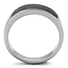 Men's stainless steel epoxy jewelry ring with a sleek design and polished finish
