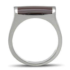 Stainless steel epoxy ring for men featuring a sleek design and smooth finish