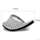 Stylish stainless steel fashion rings with a unique design and sparkling embellishments