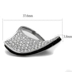 Stylish stainless steel fashion rings with a unique design and sparkling embellishments