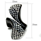 Elegant stainless steel fashion rings adorned with sparkling crystal embellishments