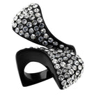Stylish stainless steel fashion rings adorned with sparkling crystals for a chic look