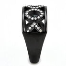 Stainless steel fashion rings with sparkling crystals in a modern design for women's jewelry