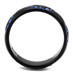 Elegant stainless steel sapphire jewelry ring featuring blue gemstones for a stylish look