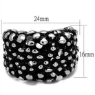 VacationGrabs stainless steel silver tone ring with a unique textured design and bold appearance