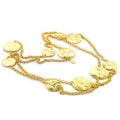 VacationGrabs statement gold necklace no stone with layered coin design for a chic look