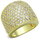 Statement Gold Ring with Sparkling Crystal Accents for a Bold Fashion Statement