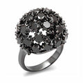 Stunning black gemstone statement ring for women featuring a bold design with sparkling accents