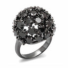 Stunning black gemstone statement ring for women featuring a bold design with sparkling accents
