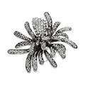 Stunning silver women's statement ring with sparkling rhinestones, perfect for fashion enthusiasts shopping womens statement rings online.