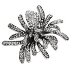Stunning silver women's statement ring with sparkling rhinestones, perfect for fashion enthusiasts shopping womens statement rings online.