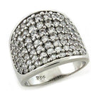 Sterling silver cocktail ring for women adorned with sparkling cubic zirconia stones