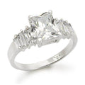 Elegant sterling silver fashion rings featuring a large center stone and accent stones for a stunning look