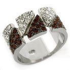 Stylish sterling silver jewelry for her featuring a sparkling ring with crystal embellishments