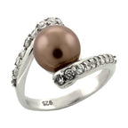 Elegant brown pearl ring in sterling silver, perfect sterling silver jewelry for vacation.