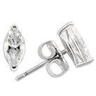 Elegant sterling silver vacation accessories earrings with sparkling clear gemstones for stylish looks