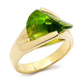 Stunning green gemstone ring in gold, perfect for women's sterling silver vacation jewelry collection