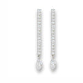 Elegant sterling silver vacation jewelry earrings with clear gemstones for a stylish look