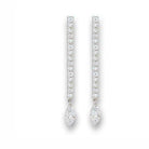 Elegant sterling silver vacation jewelry earrings with clear gemstones for a stylish look