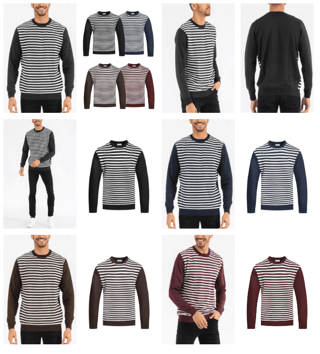 Men's striped sweater for vacations featuring comfortable fabric and stylish design suitable for travel