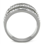 Stylish elegant rings with silver bands and sparkling stones for a chic look