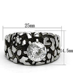 Stylish mens zirconia ring featuring a bold design with a large center stone and intricate detailing