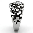 Stylish mens zirconia ring featuring a unique textured design with sparkling stones